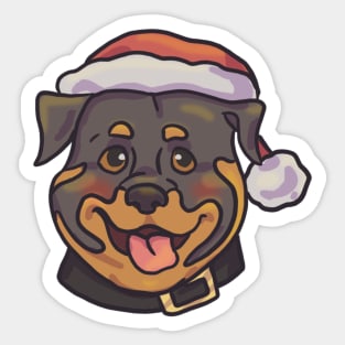 Christmas Rottweiler Sticker